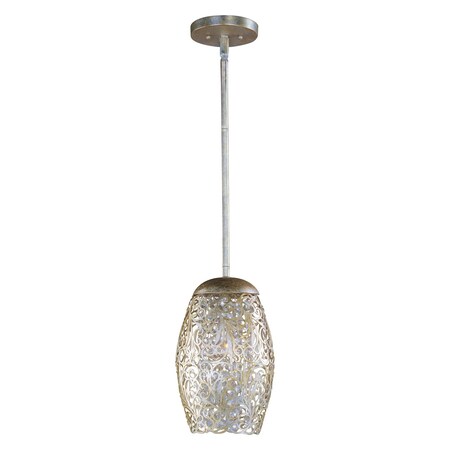 Maxim One Light Beveled Crystal Glass Golden Silver Down Mini Pendant 24153BCGS